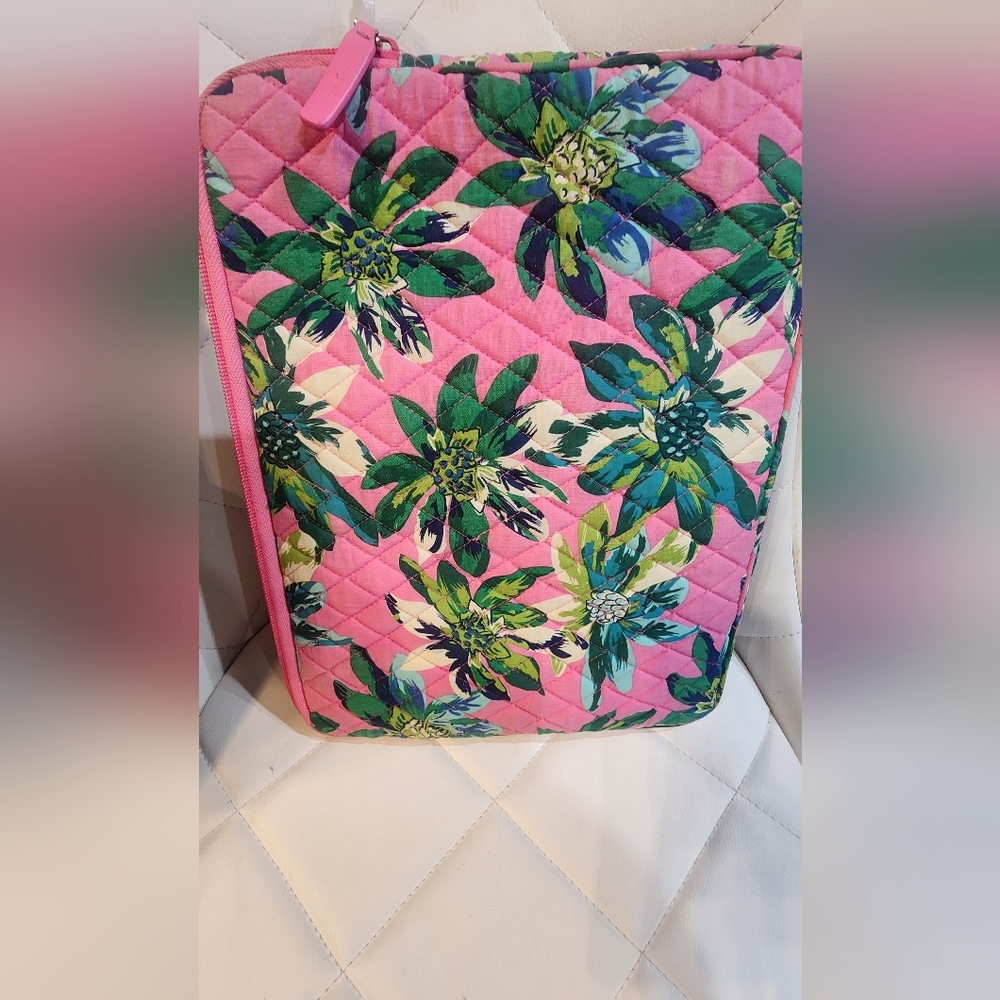 Vera Bradley Tablet Case E-Reader‎ Sleeve Bag Zip-Close Pink Tropical Paradise - Picture 2 of 5